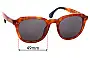 Sunglass Fix Lentes de Repuesto para Toms  Rooper - 49mm Wide 