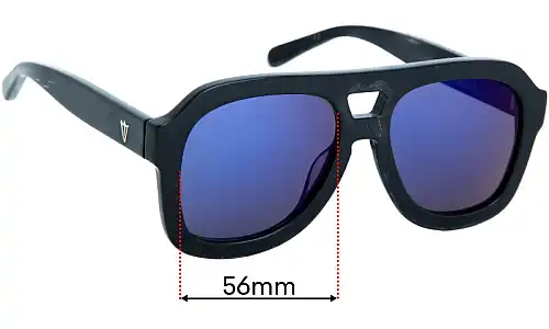 Sunglass Fix Replacement Lenses for Valley Forks - 56mm Wide Sunglass Fix Replacement Lenses for Valley Forks - 56mm Wide