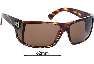Von Zipper Checko Replacement Lenses 62mm wide 