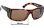 Sunglass Fix Replacement Lenses for Von Zipper Checko - 62mm Wide 