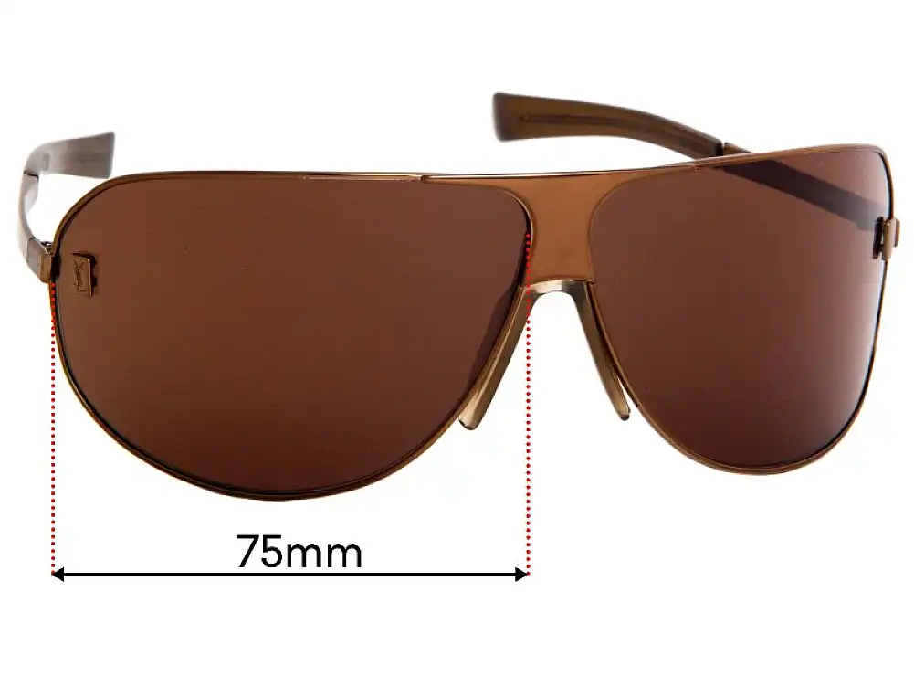 Sunglass Fix Replacement Lenses for Yves Saint Laurent YSL2122/S - 75mm Wide Sunglass Fix Replacement Lenses for Yves Saint Laurent YSL2122/S - 75mm Wide