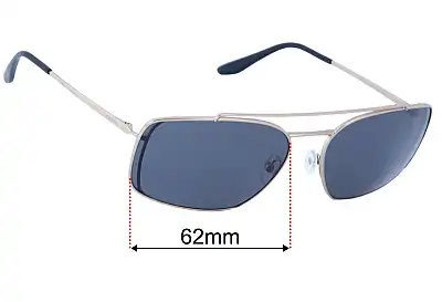 Prada SPR64V Replacement Lenses 62mm wide 