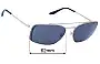 Sunglass Fix Replacement Lenses for Prada SPR64V - 62mm Wide 