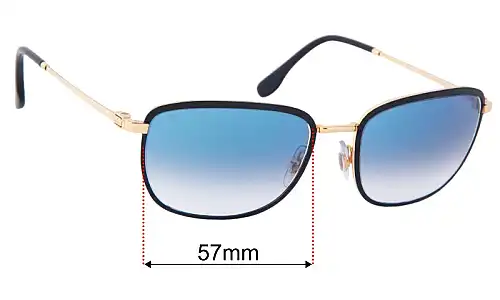 Ray-Ban RB3705 Replacement Lenses 57mm wide 
