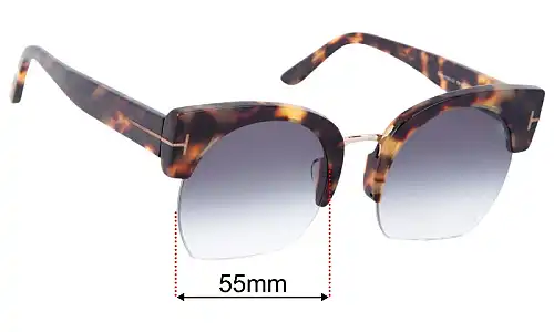 Tom Ford Savannah-02 TF522-F Replacement Lenses 55mm wide 