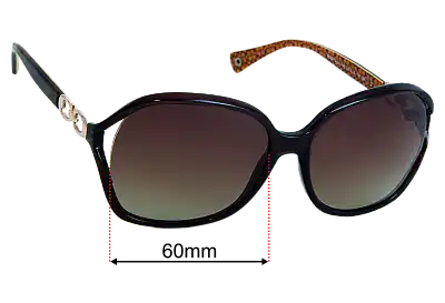 Coach HC8018 Natasha Replacement Lenses 60mm wide 