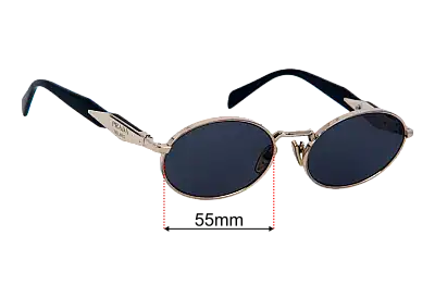 Prada SPR65Z Replacement Lenses 55mm wide 