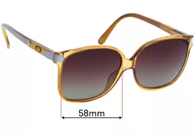 Christian Dior 2291 Replacement Lenses 58mm wide 