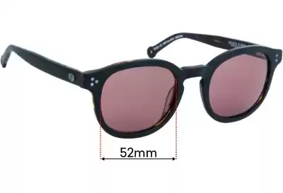Deus Ex Machina Sun Rx 3 Replacement Lenses 52mm wide 