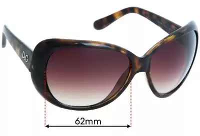 Dolce & Gabbana DG8081 Lentes de Repuesto 62mm wide 