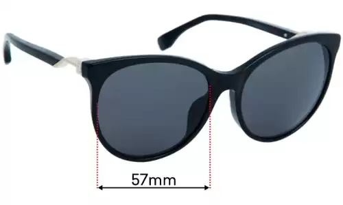 Sunglass Fix Replacement Lenses for Fendi FF 0209/F/S - 57mm Wide 
