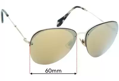 Miu Miu SMU53P Lentes de Repuesto 60mm wide 