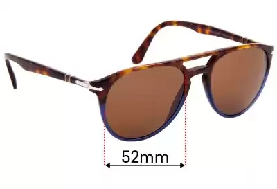 Persol 3160-V Lentes de Repuesto 52mm wide 