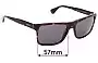 Sunglass Fix Verres de Remplacement pour Prada SPR01S & PR01SS - 57mm Wide 