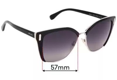 Prada SPR56T Replacement Lenses 57mm wide 