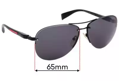 Prada SPS56M & PS56MS Replacement Lenses 65mm wide 