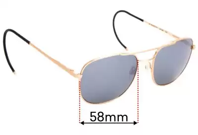 Replacement 58mm Gray Glass Lenses For Randolph Engineering Aviator Sunglasses