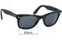 Sunglass Fix Replacement Lenses for Ray-Ban RB2140 New Wayfarer - 'New Wayfarer' on Right Arm - 50mm Wide 