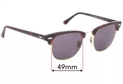 Ray-Ban RB3016 WO366 Clubmaster Ersatzgläser 49mm wide 