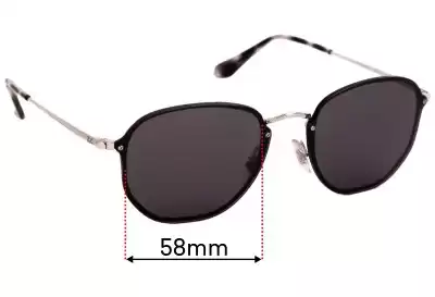 Ray-Ban RB3579-N Blaze Hexagonal Replacement Lenses 58mm wide 