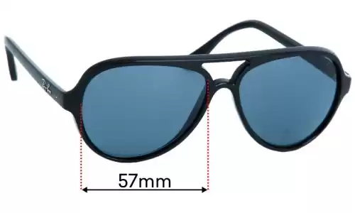 Ray-Ban RB4125 Cats 5000 Replacement Lenses 57mm wide 