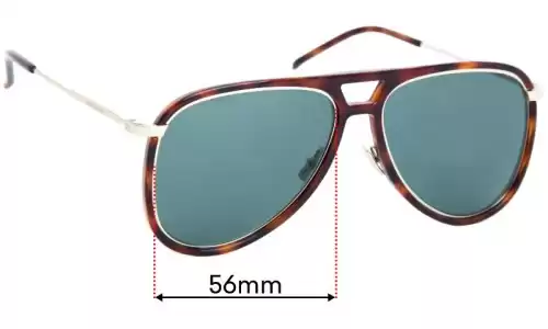 Sunglass Fix Replacement Lenses for Saint Laurent Classic 11 Rim - 56mm Wide Sunglass Fix Replacement Lenses for Saint Laurent Classic 11 Rim - 56mm Wide