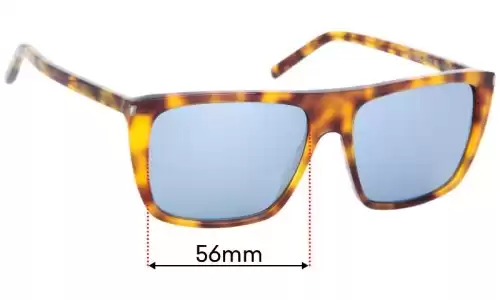 Sunglass Fix Replacement Lenses for Saint Laurent SL 156 - 56mm Wide Sunglass Fix Replacement Lenses for Saint Laurent SL 156 - 56mm Wide