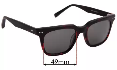 Sunglass Fix Replacement Lenses for Spencer Wilson Onyx - 49mm Wide 
