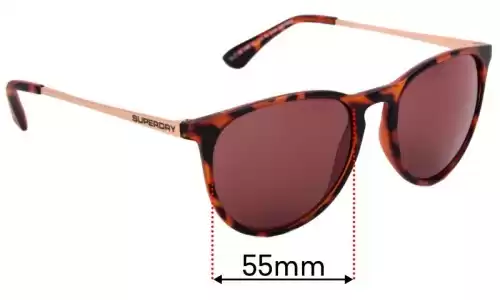 Superdry Sun Rx Ellen Replacement Lenses 55mm wide 