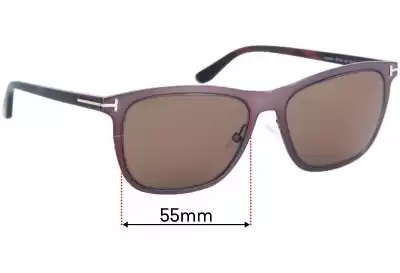 Tom Ford Alasdhair TF526 Replacement Lenses 55mm wide 