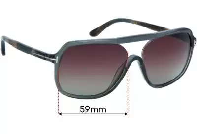 Tom Ford Robert TF442 Replacement Lenses 59mm wide 