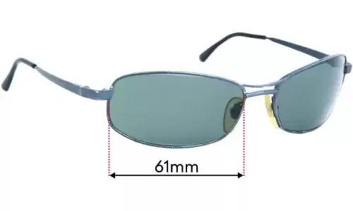 Sunglass Fix Replacement Lenses for Vuarnet Pouilloux 059 - 61mm Wide 