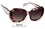 Sunglass Fix Verres de Remplacement pour Prada SPR16Y-F - 54mm Wide 