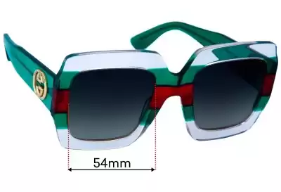 Gucci GG0178S Ersatzgläser 54mm wide 