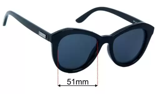 Le Specs Peach Pit Replacement Lenses 51mm wide 