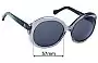Sunglass Fix Ersatzgläser für Balenciaga BAL 0123/S - 57mm Wide 