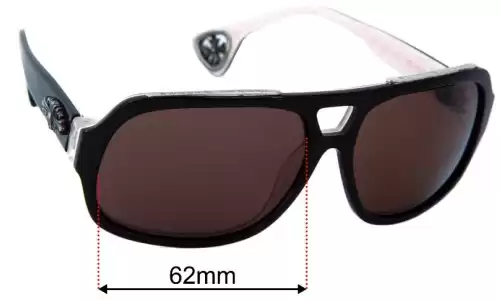 Chrome Hearts Boink Replacement Lenses 62mm wide 