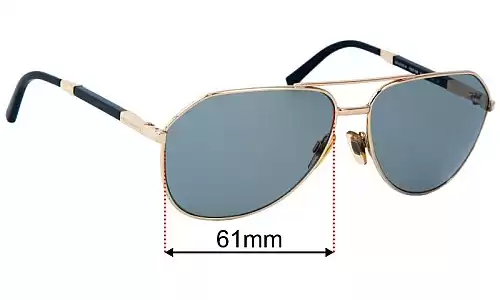 Dolce & Gabbana DG2073-K Replacement Sunglass Lenses - 61mm wide 