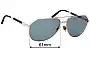 Sunglass Fix Replacement Lenses for Dolce & Gabbana DG2073-K - 61mm Wide 