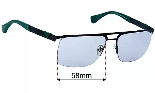 Emporio Armani EA2014 Replacement Sunglass Lenses 58mm 