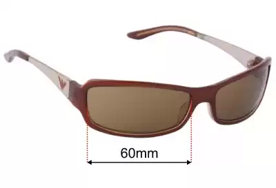Emporio Armani EA9156/S Replacement Lenses 60mm wide 