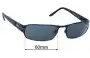 Sunglass Fix Replacement Lenses for Jaguar Mod 37530 - 60mm Wide 