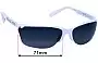 Sunglass Fix Lentes de Repuesto para Michael Kors MK2110 Playa - 71mm Wide 