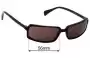 Sunglass Fix Replacement Lenses for Morrissey Martini - 56mm Wide 