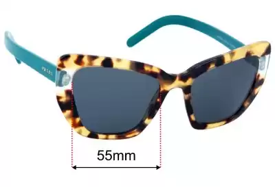 Prada SPR08V Ersatzgläser 55mm wide 