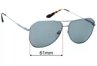 Prada SPR63X Replacement Lenses 61mm wide 