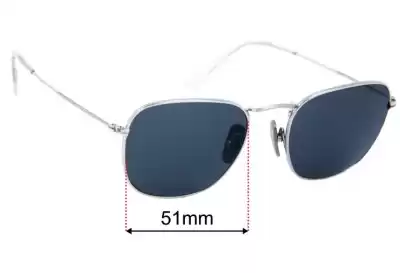 Ray-Ban RB8157 Frank Titanium Replacement Lenses 51mm wide 