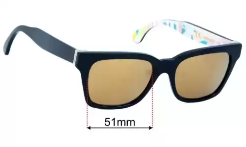 Retro Super Future Rog Replacement Sunglass Lenses - 51mm wide 