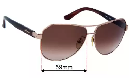 Sunglass Fix Replacement Lenses for Salvatore Ferragamo SF601S - 59mm wide 