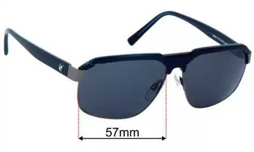 BMW B6527 Replacement Lenses 57mm wide 